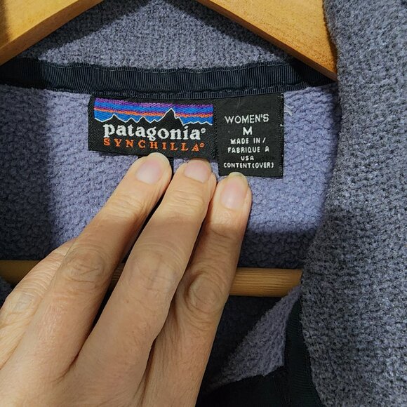 VTG Vintage Women's Patagonia Synchilla Fleece Zip-up Jacket Medium Made In USA - Picture 7 of 9